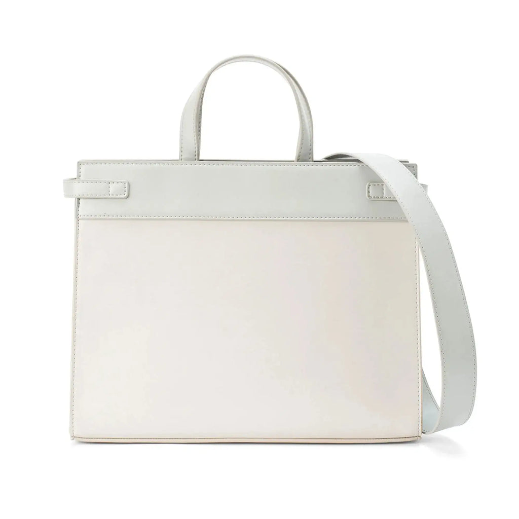 Monroe Structured Everyday Grey Satchel Bag - Lino Perros