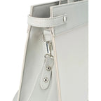 Monroe Structured Everyday Grey Satchel Bag - Lino Perros