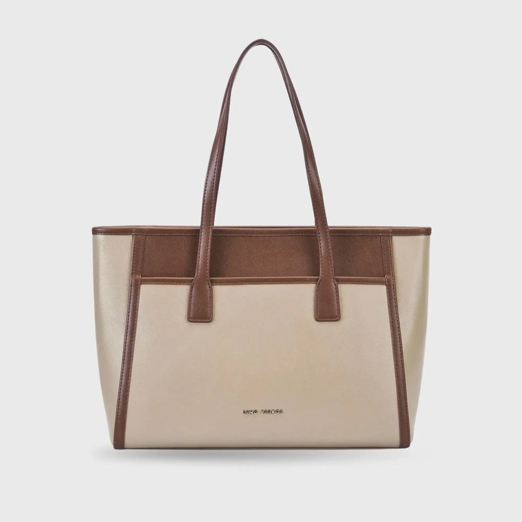 Monroe Dual Color Beige Tote Bag - Lino Perros