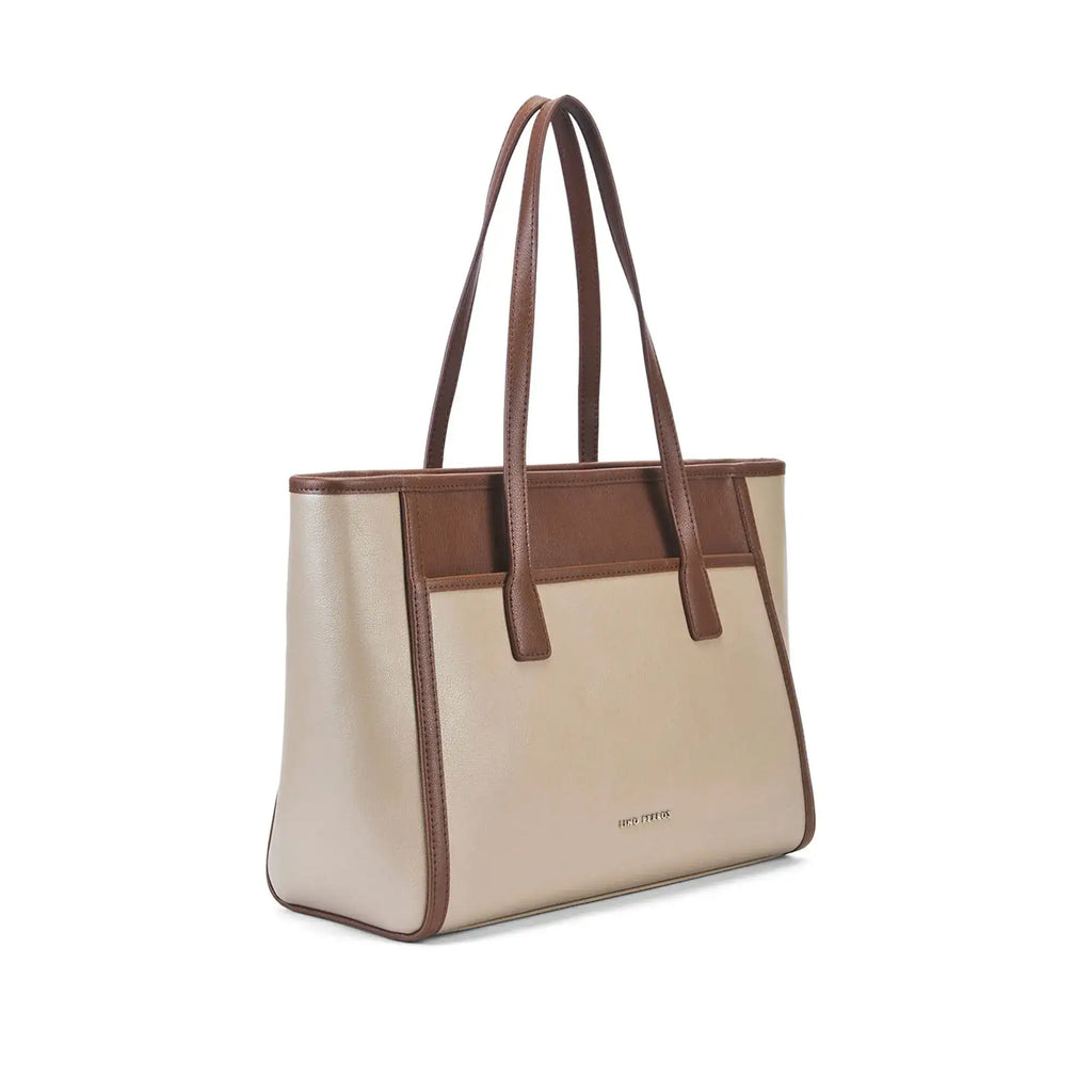 Monroe Dual Color Beige Tote Bag - Lino Perros