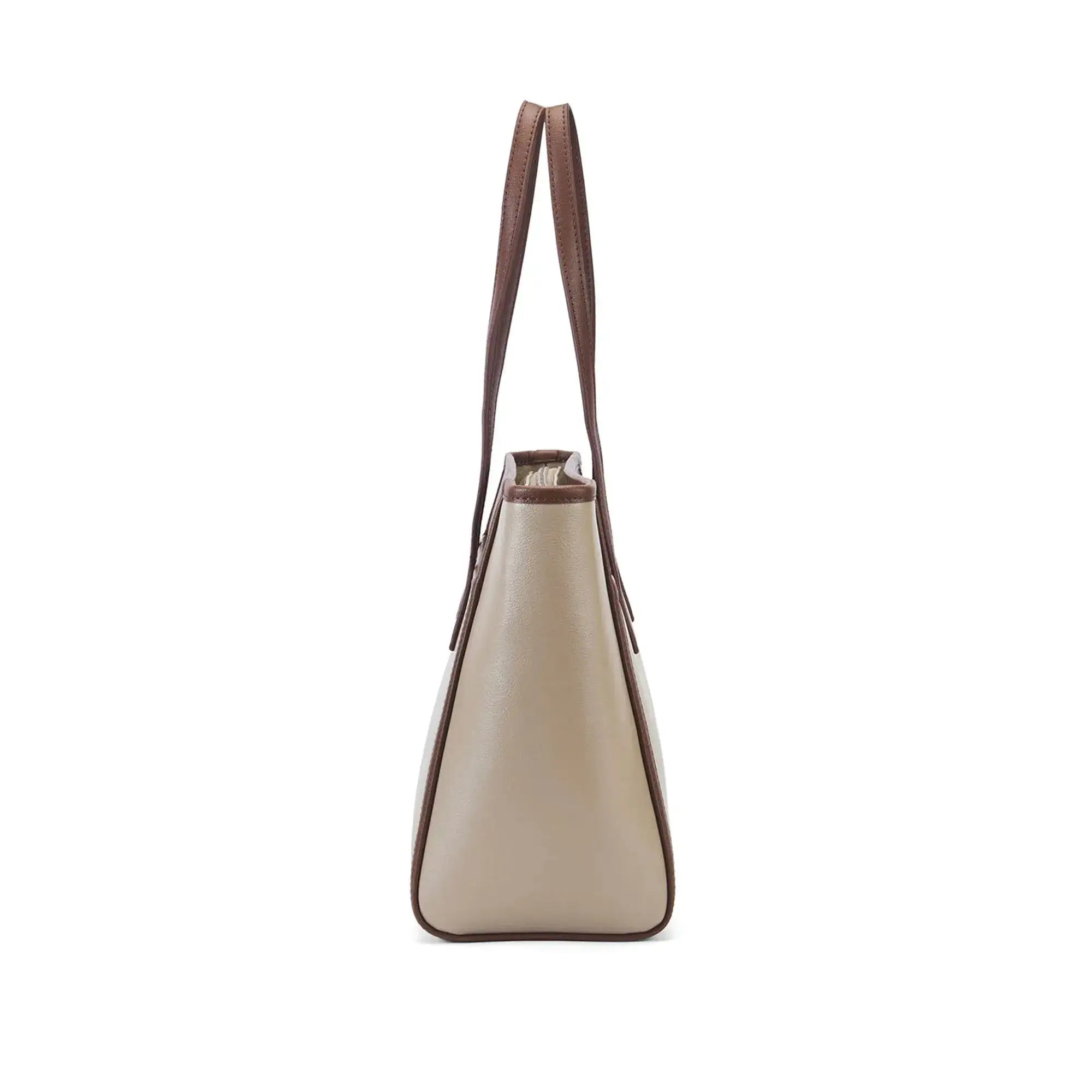 Monroe Dual Color Beige Tote Bag - Lino Perros