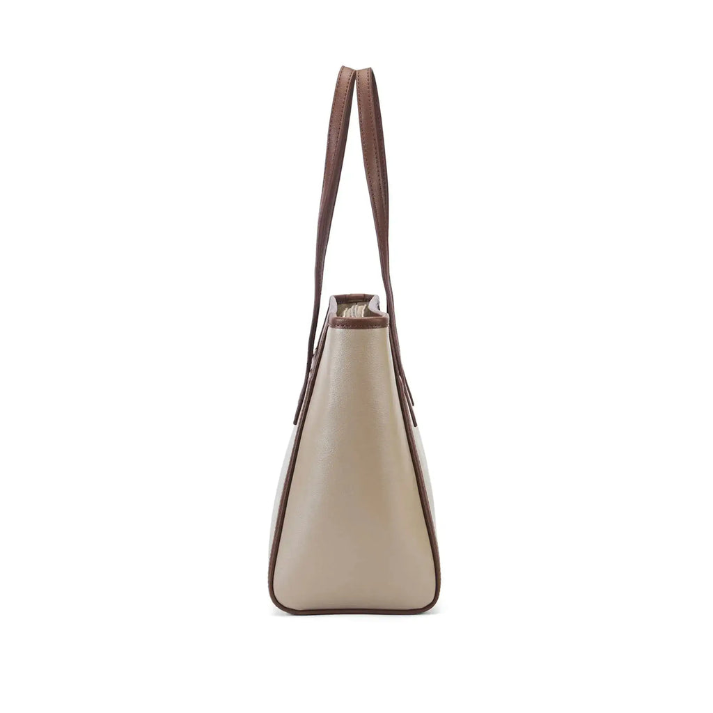 Monroe Dual Color Beige Tote Bag - Lino Perros