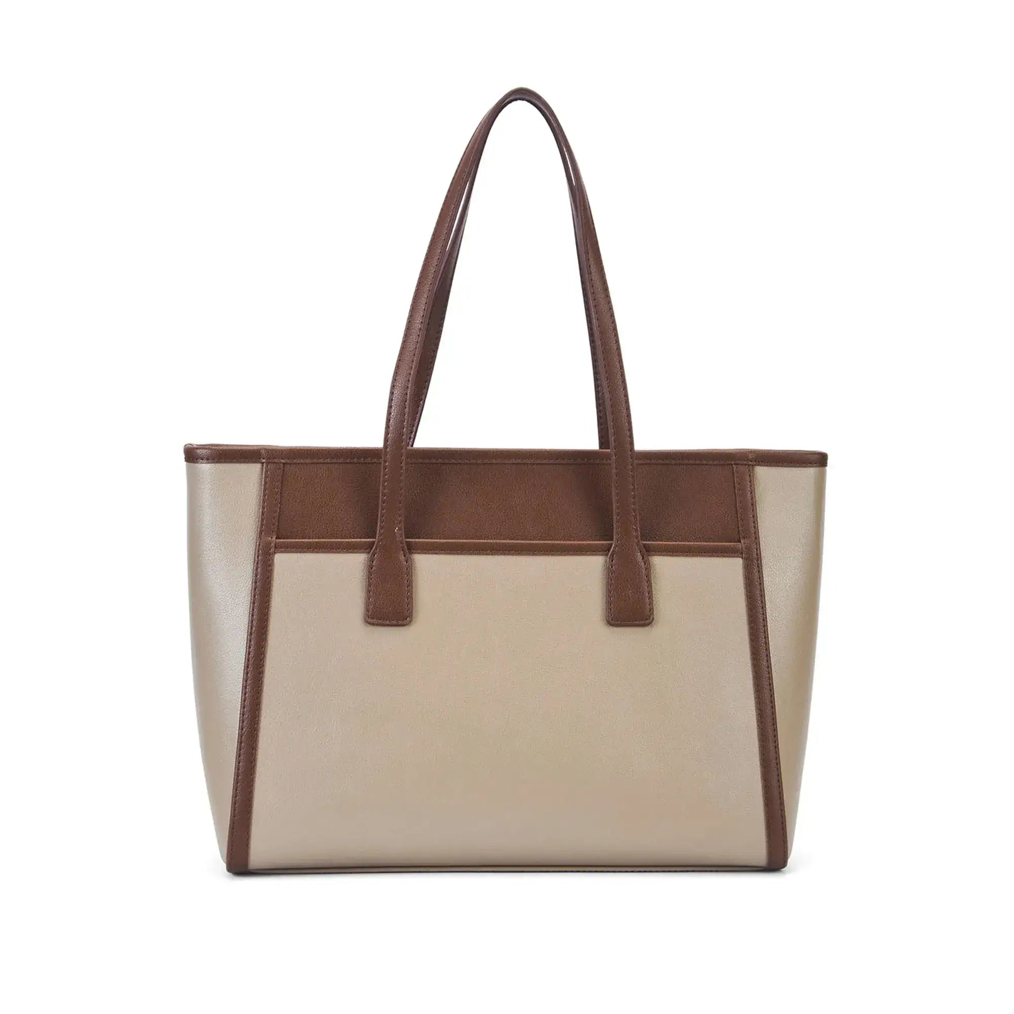 Monroe Dual Color Beige Tote Bag - Lino Perros