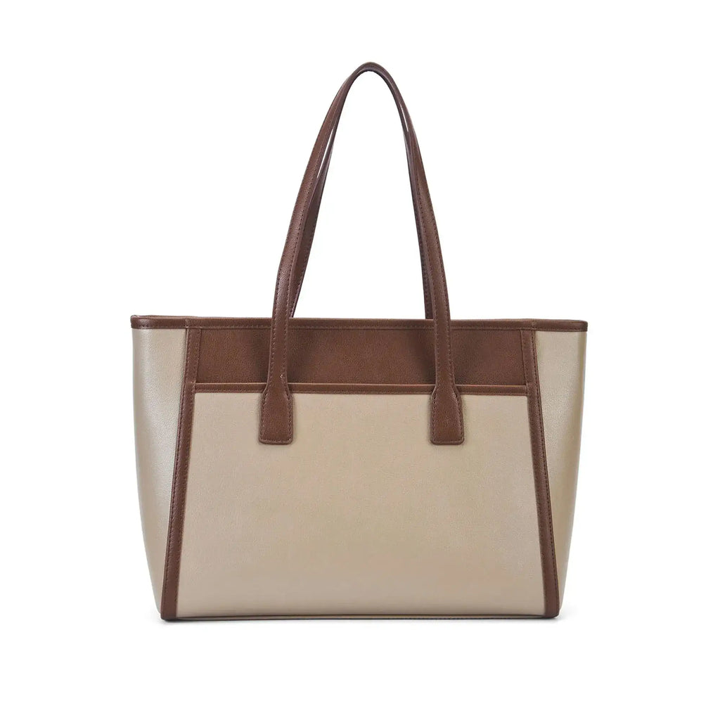 Monroe Dual Color Beige Tote Bag - Lino Perros