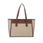 Monroe Dual Color Beige Tote Bag - Lino Perros