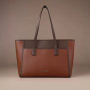 Monroe Dual Color Tan Tote Bag