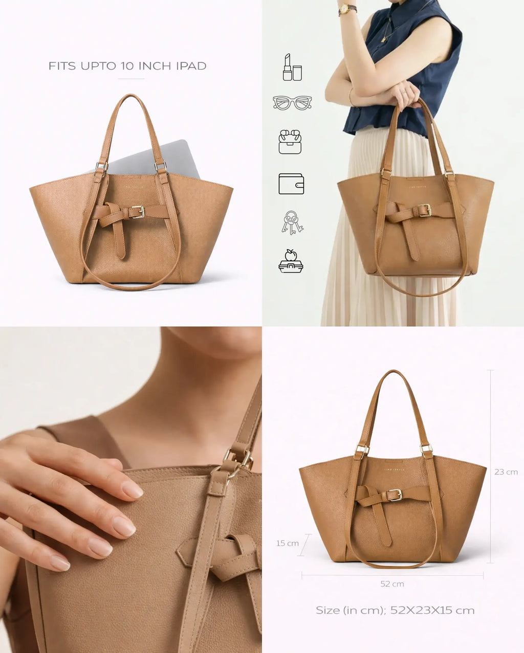 Ella Poise Tan Tote Bag - Lino Perros