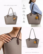 Avril Echo Grey Tote Bag - Lino Perros