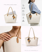 Avril Echo Off-White Tote Bag - Lino Perros
