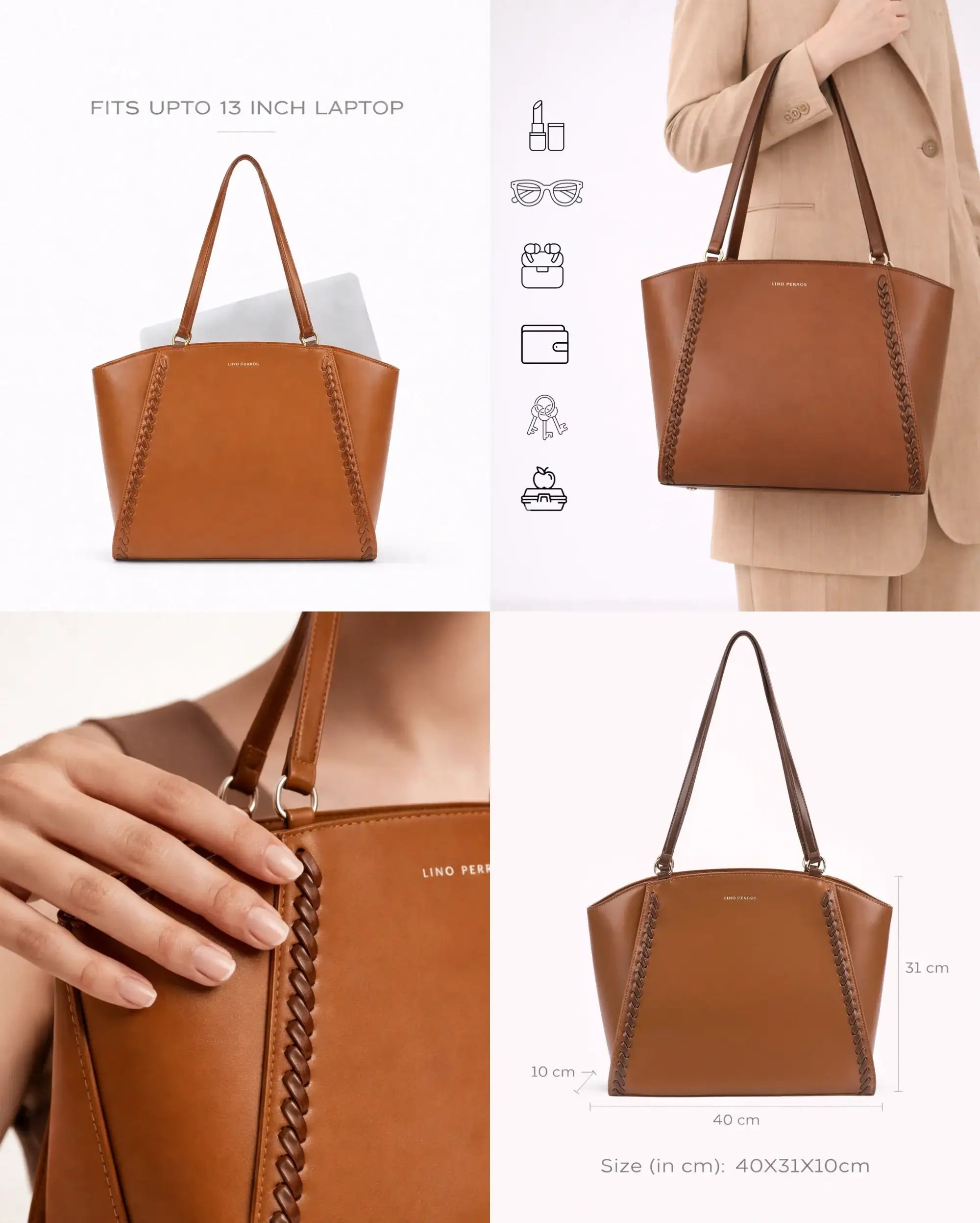 Ella Dawn Tan Tote Bag - Lino Perros