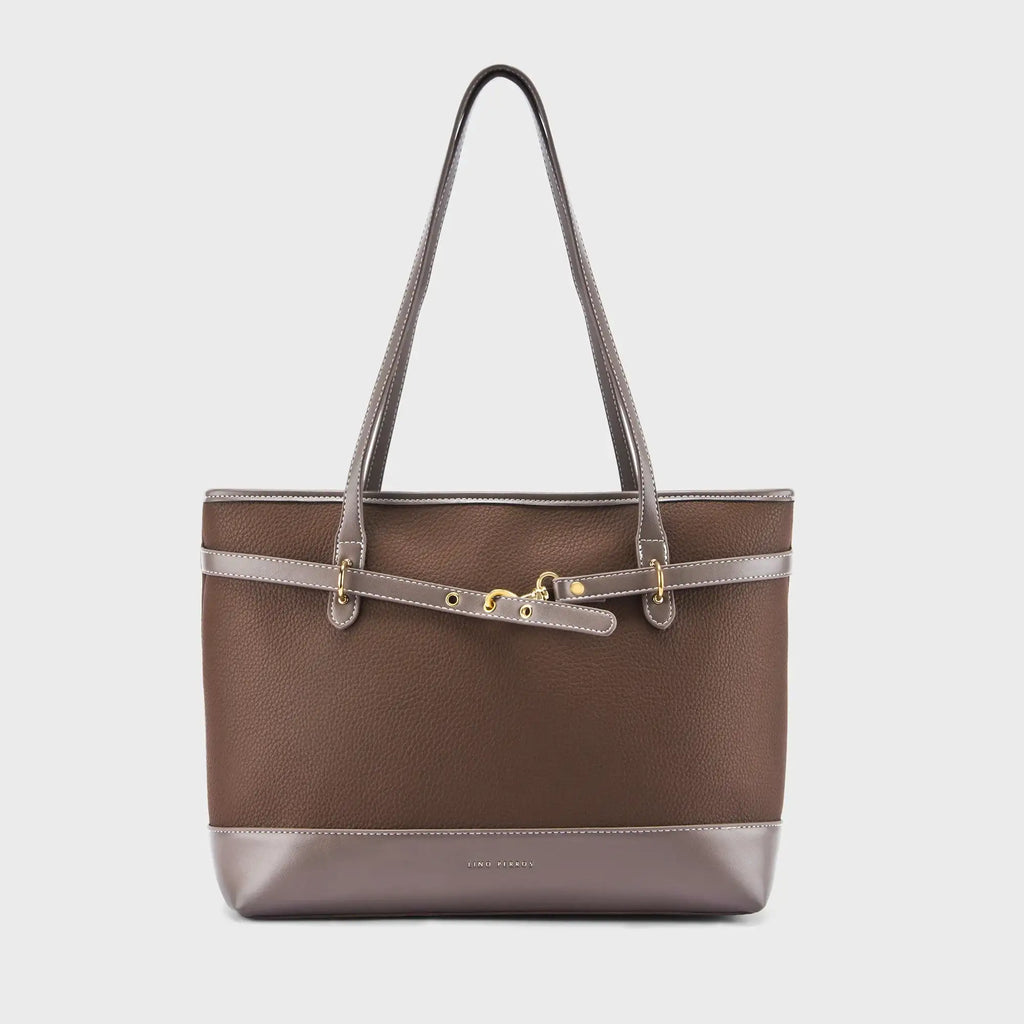 Avril Dune Brown Tote Bag - Lino Perros