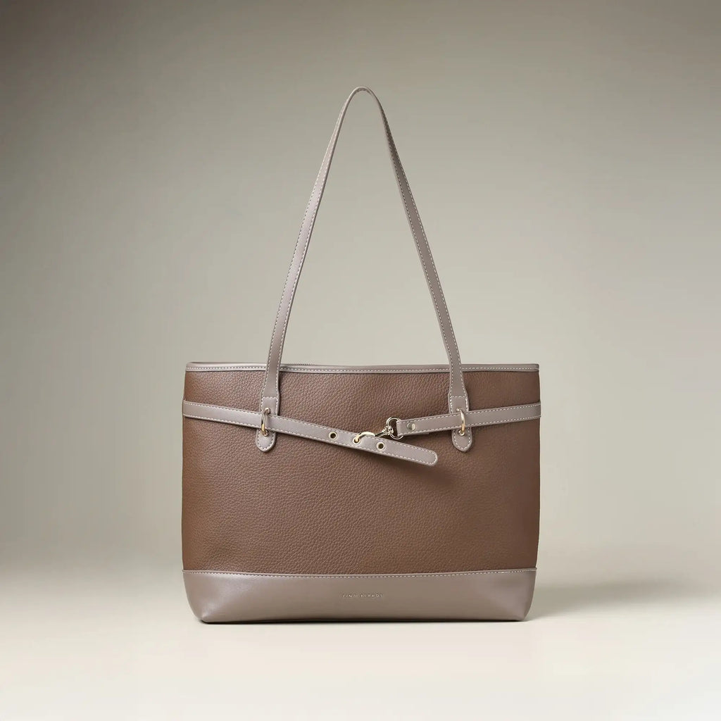 Avril Dune Brown Tote Bag - Lino Perros