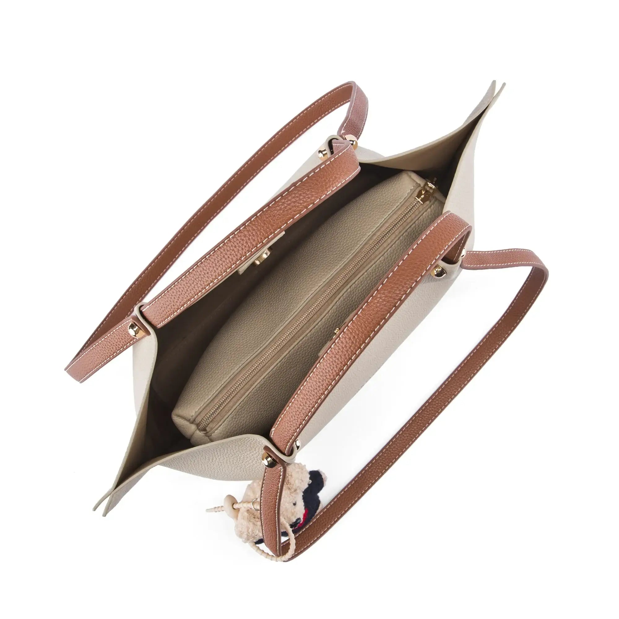 Avril Halo Beige Tote Bag - Lino Perros