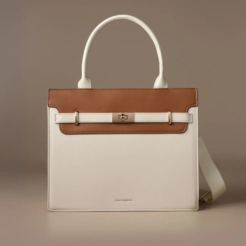 Monroe Sable Off-White Satchel - Lino Perros