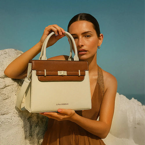 Monroe Sable Off-White Satchel - Lino Perros