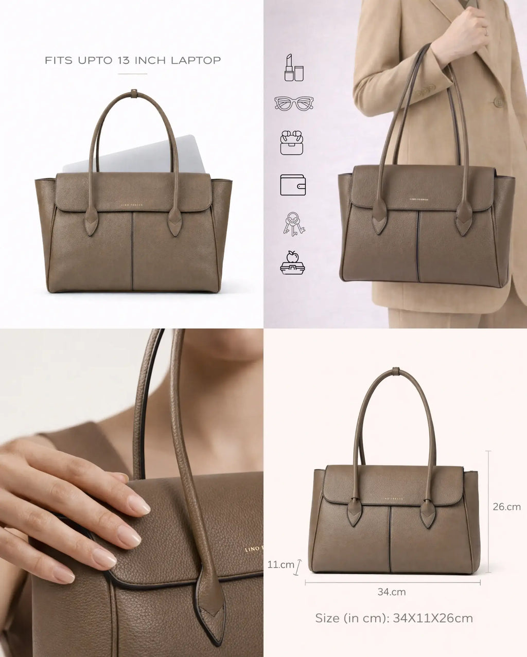 Avril Lumi Olive Tote Bag - Lino Perros