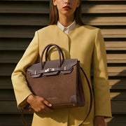 Avril Edith Brown Satchel Bag