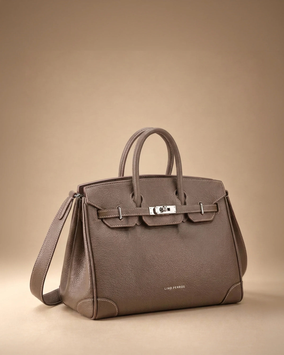 Avril Edith Taupe Satchel Bag