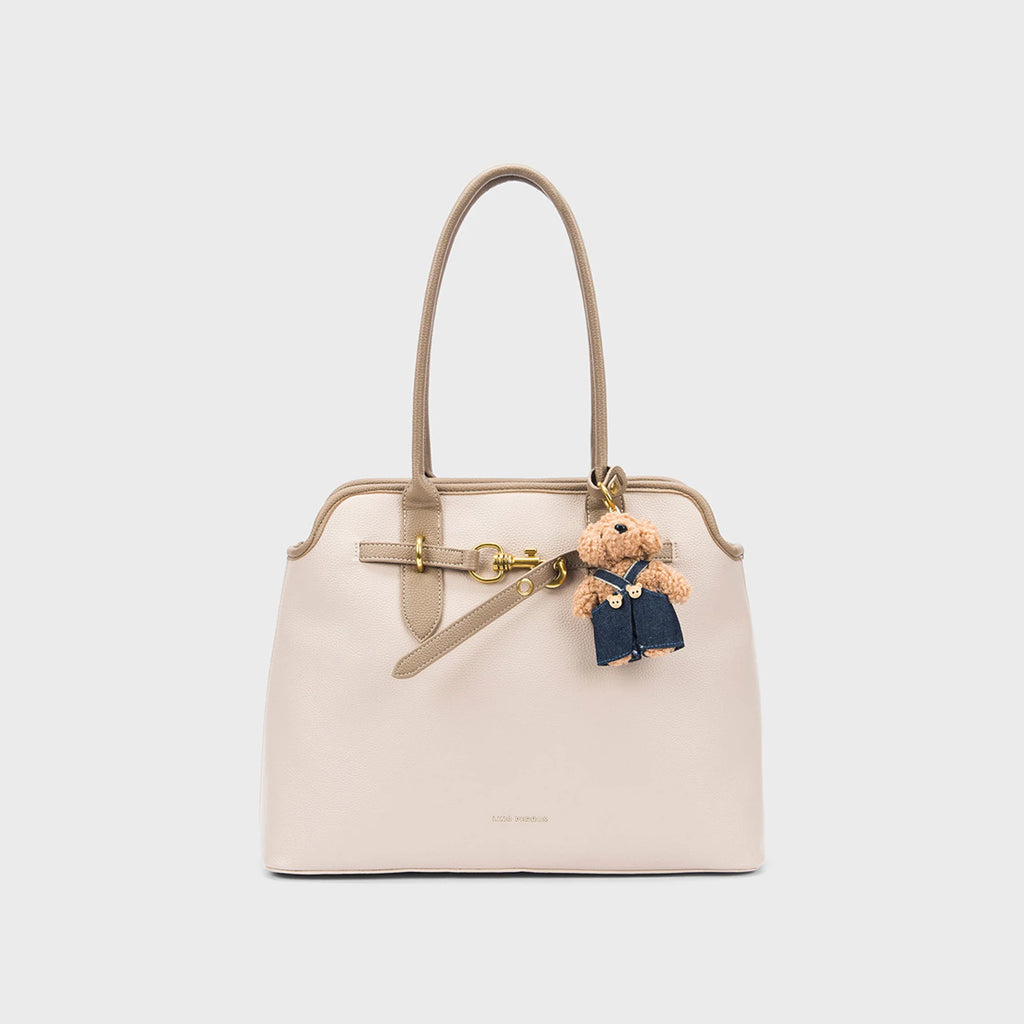 Avril Ivory Beige Tote Bag - Lino Perros