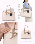 Avril Ivory Beige Tote Bag - Lino Perros
