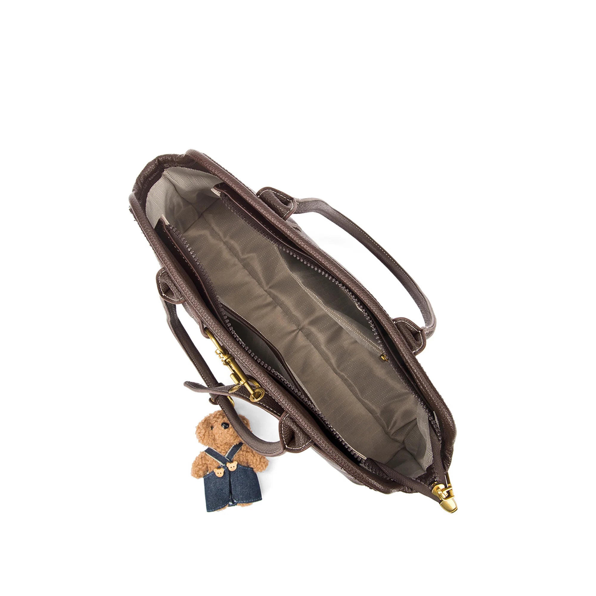 Avril Ivory Coffee Tote Bag - Lino Perros