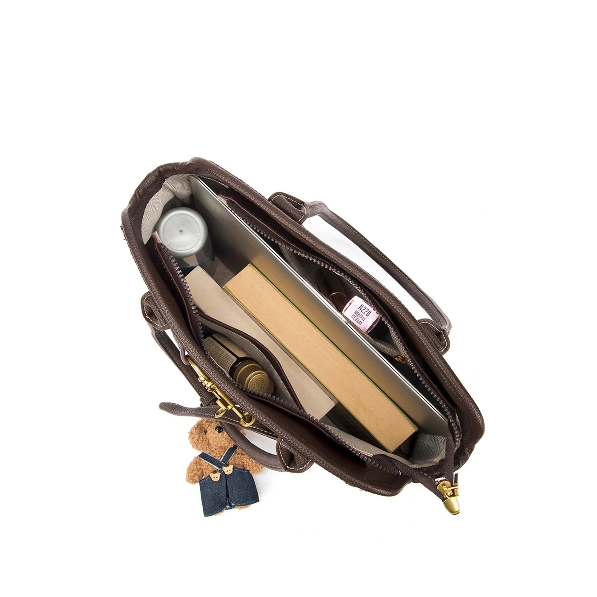 Avril Ivory Coffee Tote Bag - Lino Perros