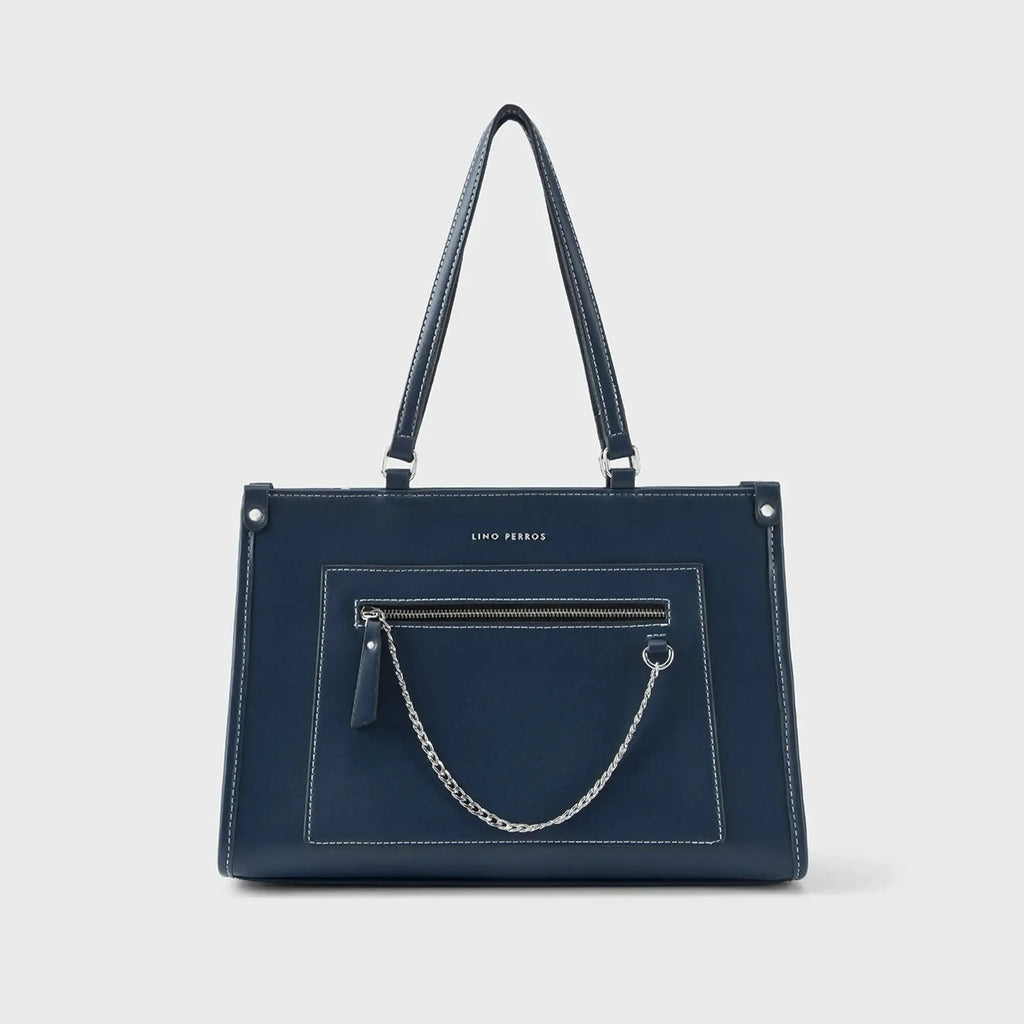 Monroe Grace Navy Tote Bag - Lino Perros