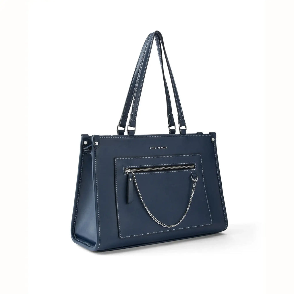 Monroe Grace Navy Tote Bag - Lino Perros