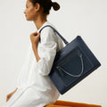 Monroe Grace Navy Tote Bag - Lino Perros