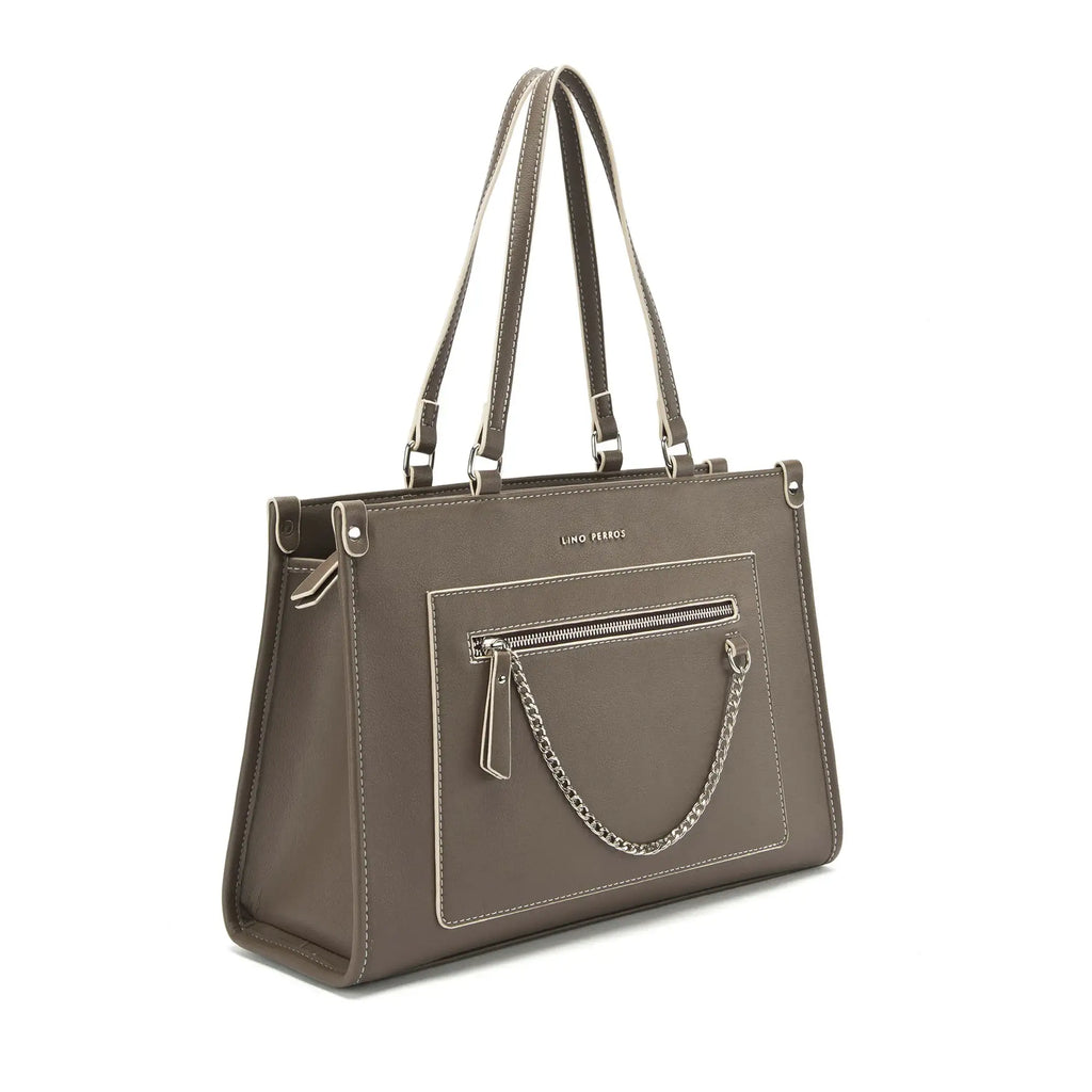 Monroe Grace Taupe Tote Bag - Lino Perros