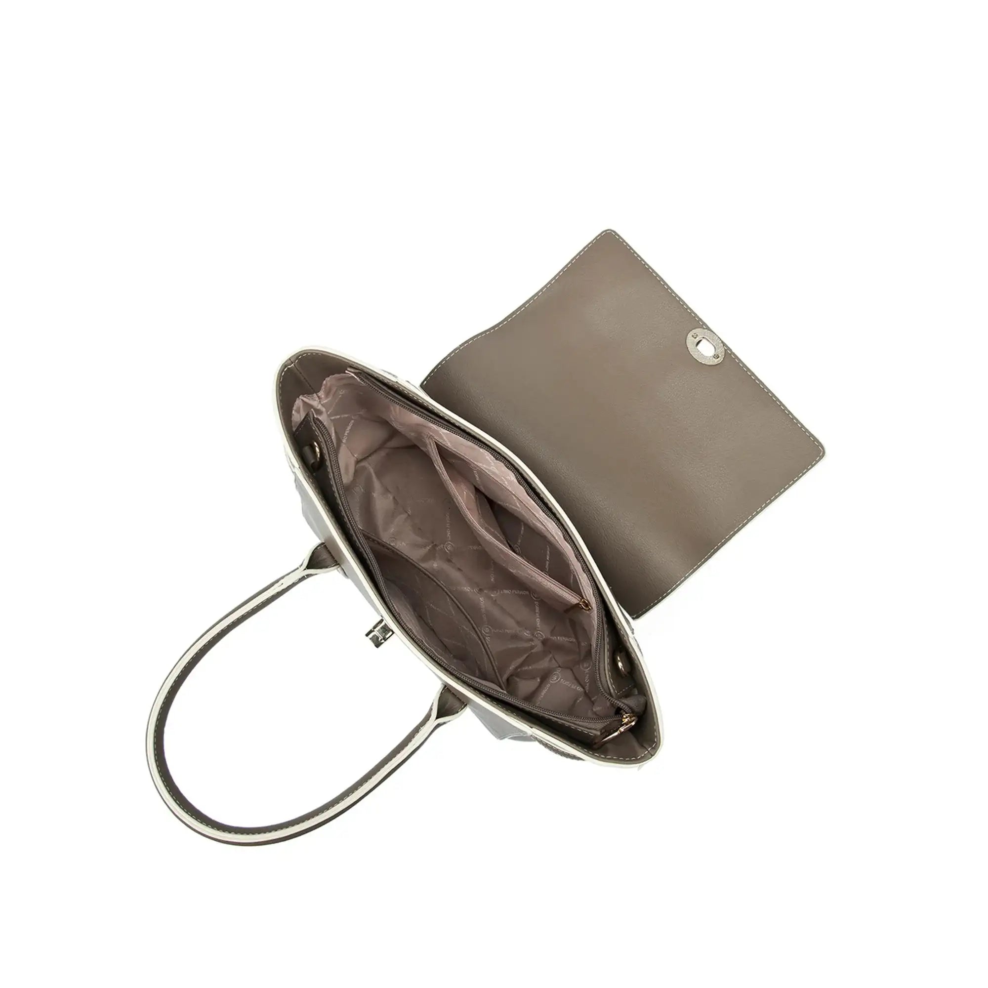 Ella Iris Taupe Satchel - Lino Perros
