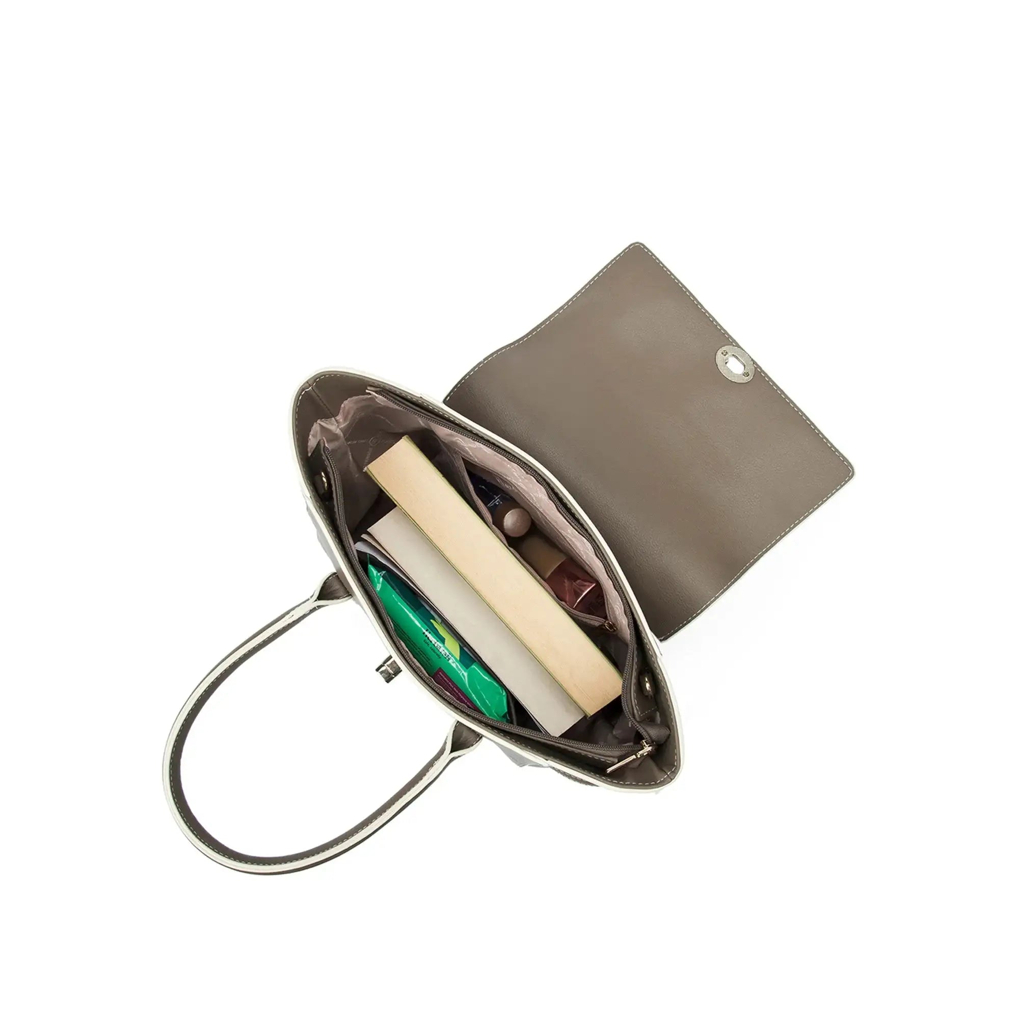 Ella Iris Taupe Satchel - Lino Perros
