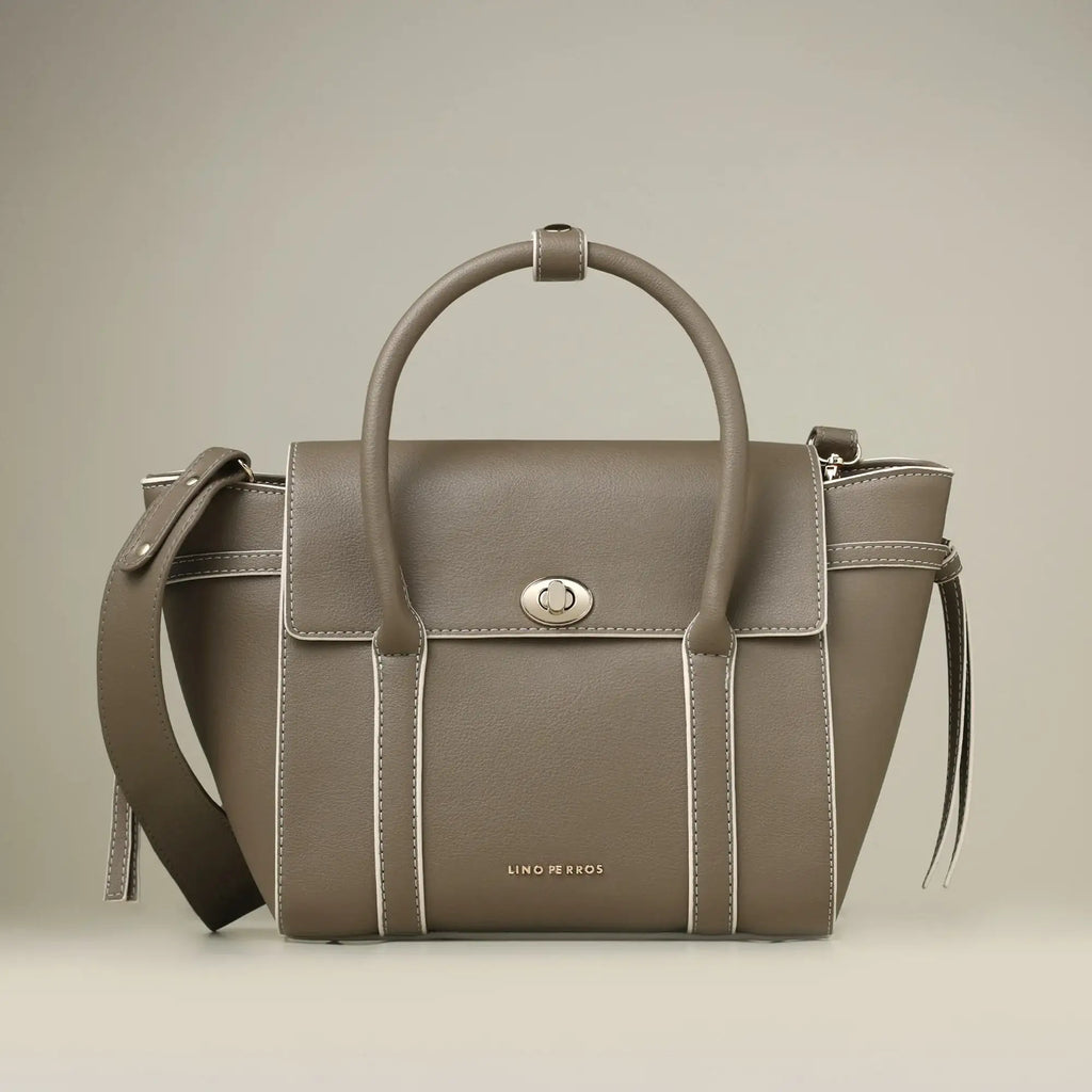 Ella Iris Taupe Satchel - Lino Perros