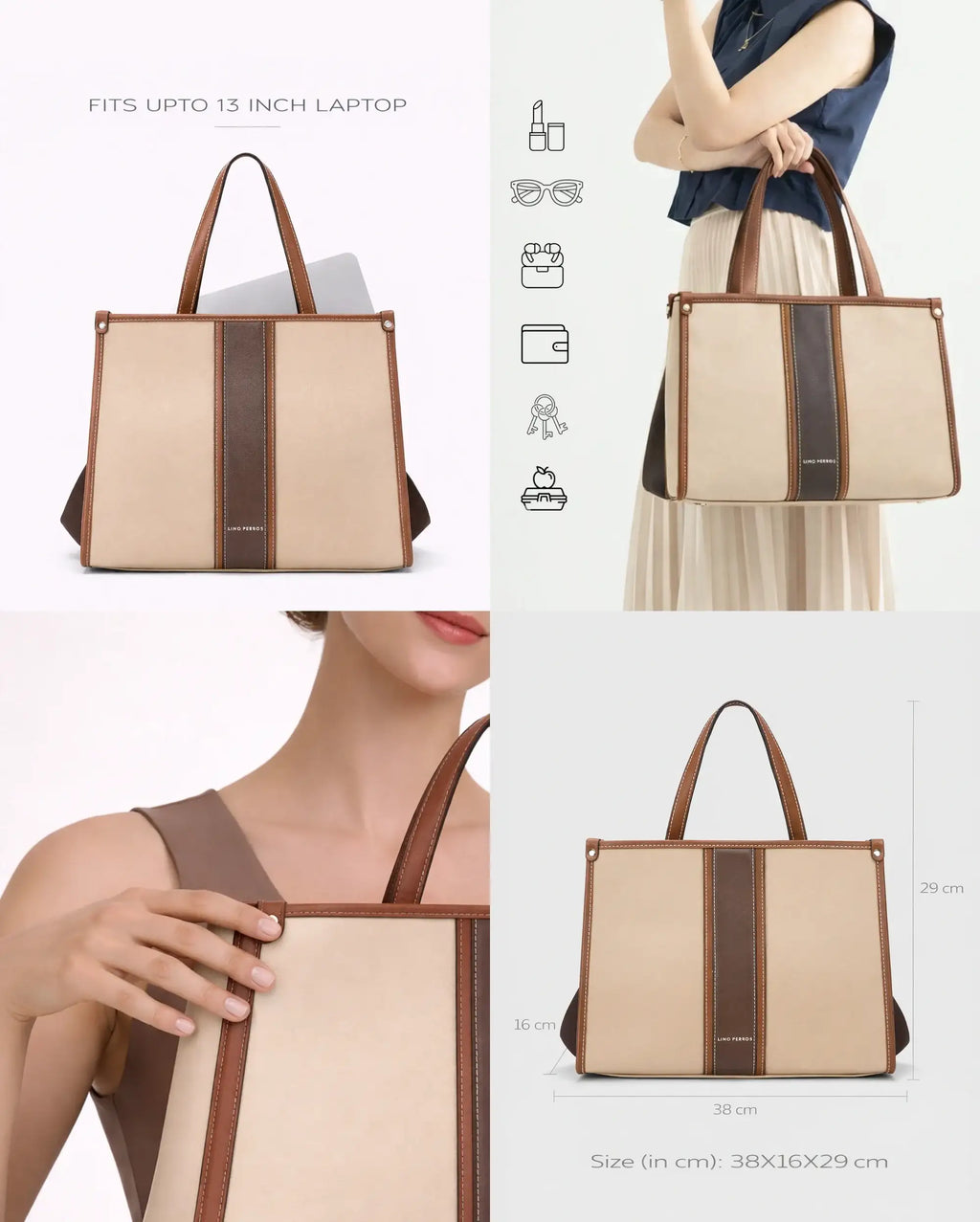 Monroe Mabel Beige Satchel - Lino Perros