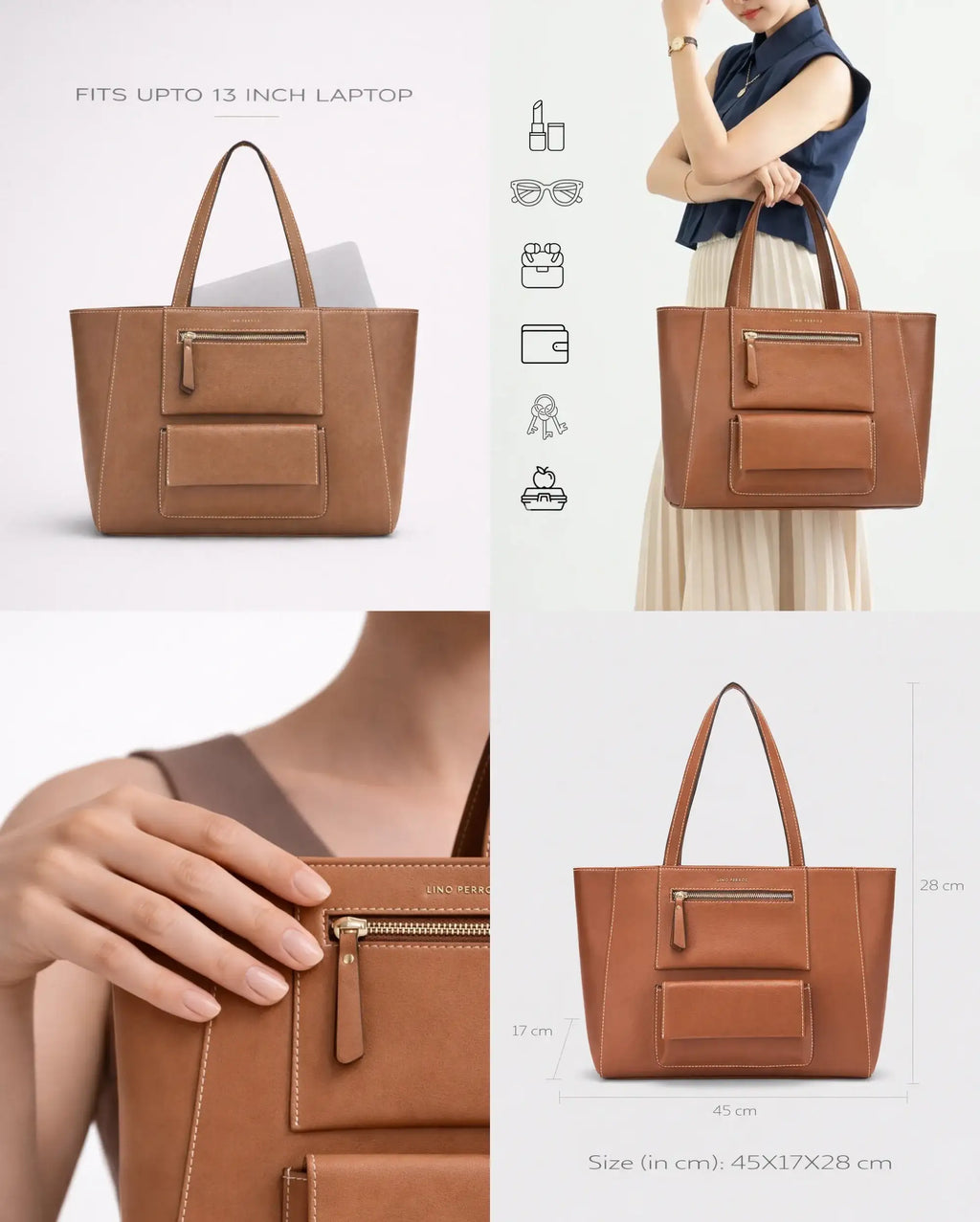 Avril Betty Tan Tote Bag - Lino Perros