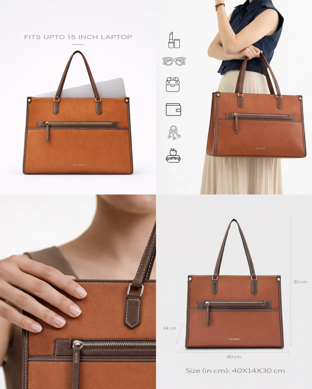 Monroe Elan Tan Tote Bag - Lino Perros
