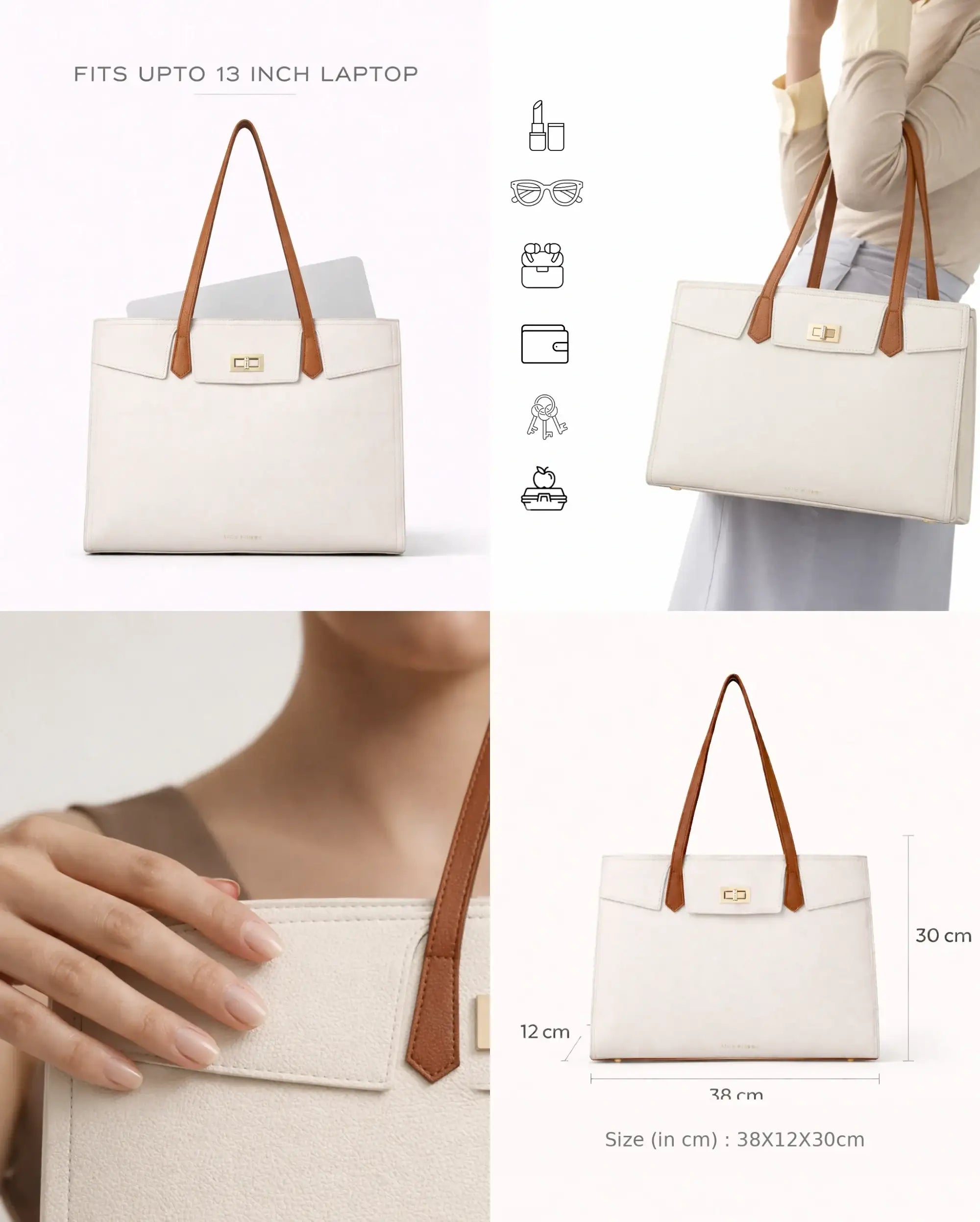 Monroe Vera Off-White Tote Bag - Lino Perros
