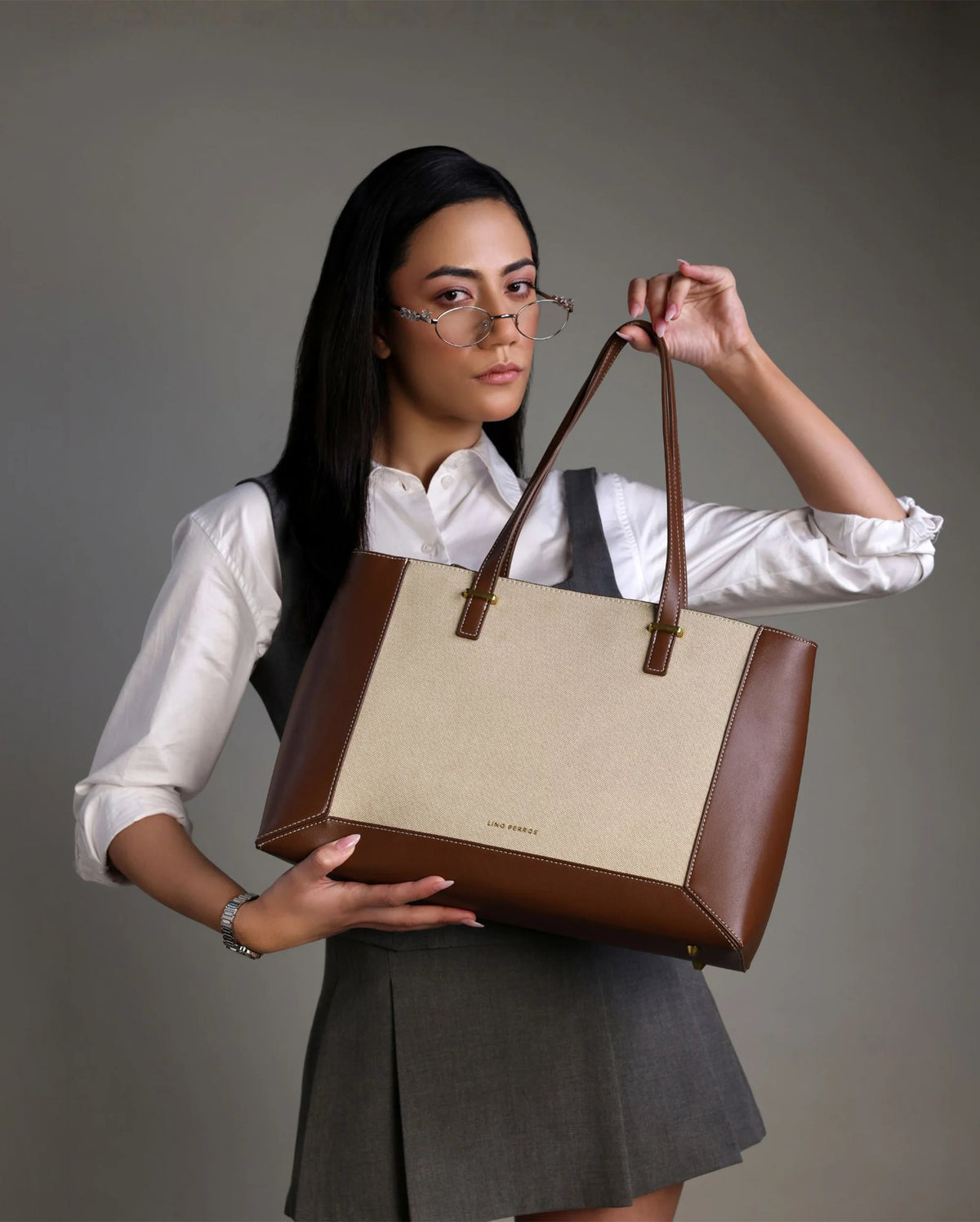 Monroe Eliza Brown Tote bag - Lino Perros