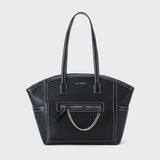 Monroe Viola Black Tote Bag