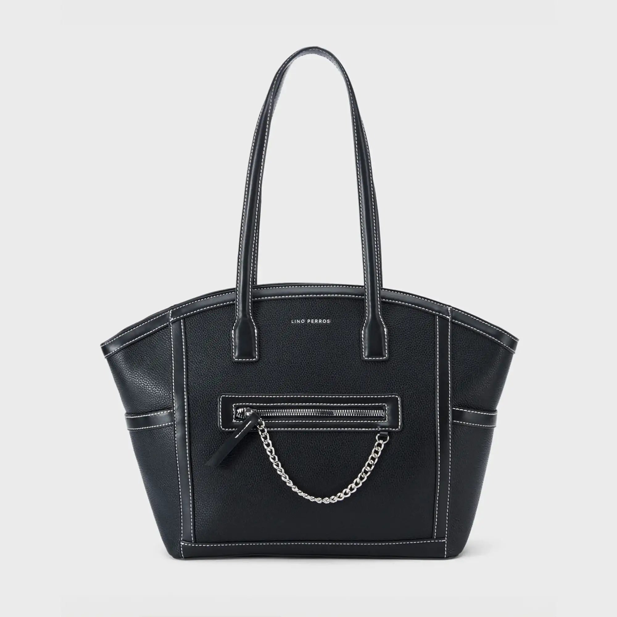 Monroe Viola Black Tote Bag - Lino Perros