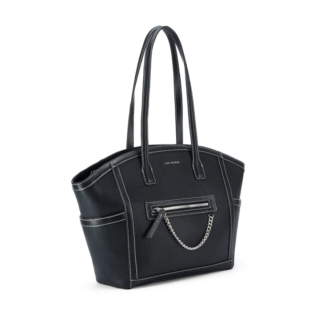 Monroe Viola Black Tote Bag - Lino Perros