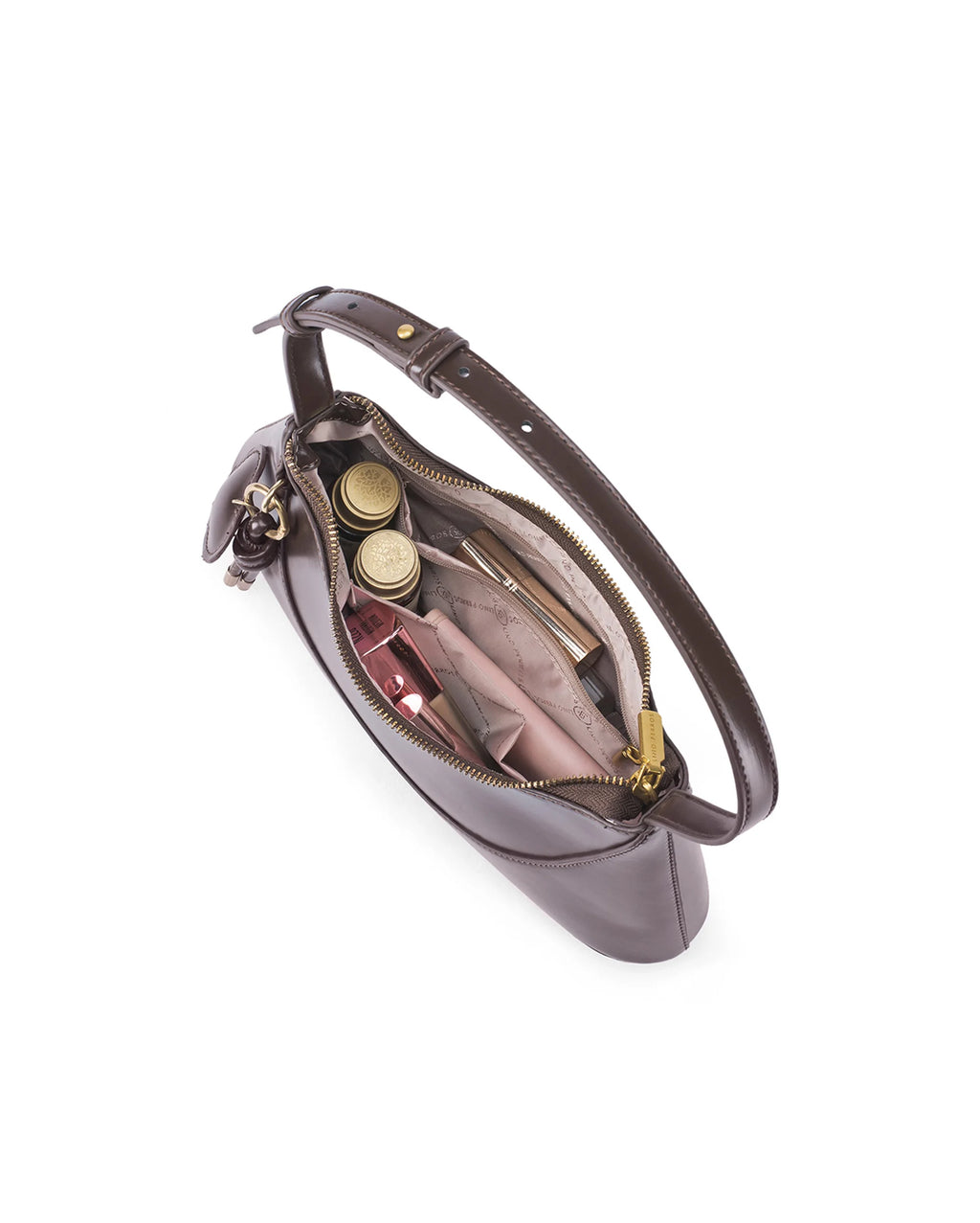 Avril Clara Coffee Shoulder Bag - Lino Perros