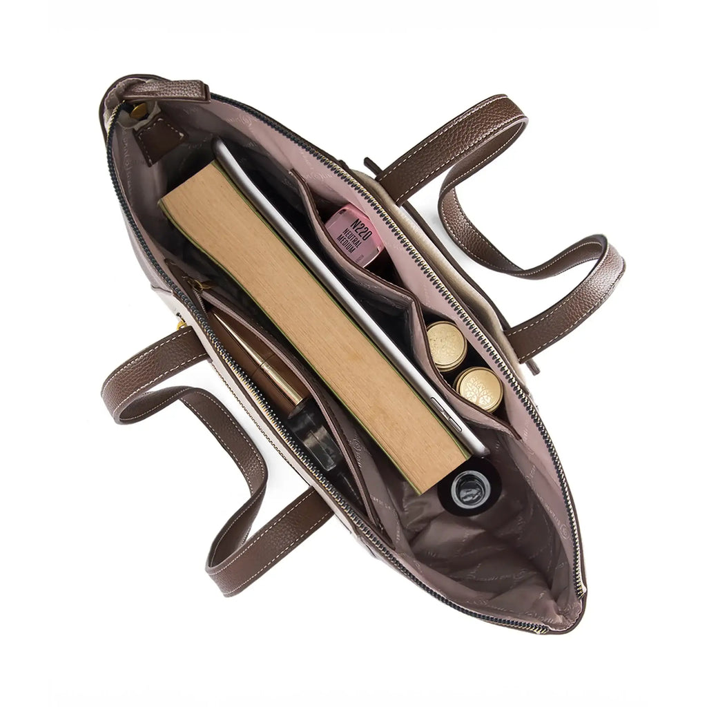 Avril Raya Beige Tote Bag - Lino Perros