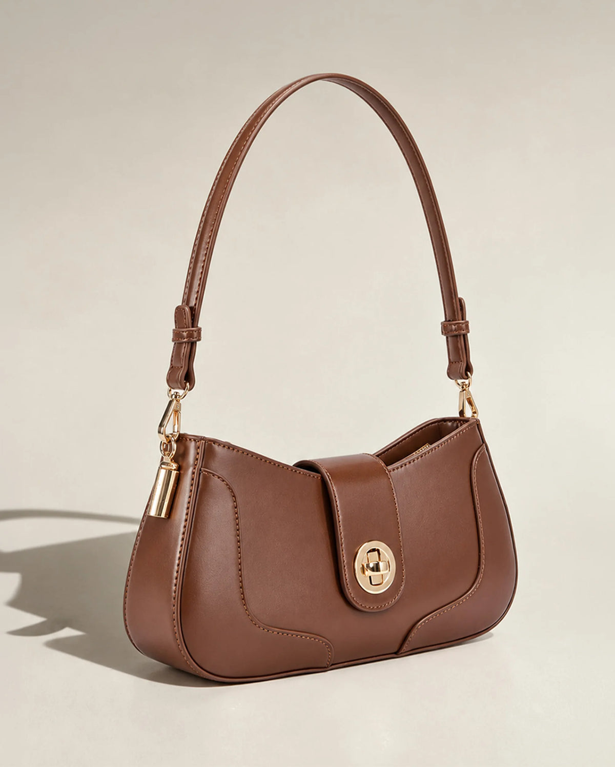 Monroe Solace Brown Shoulder Bag - Lino Perros
