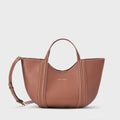 Voyage Cassis Tan Satchel Bag - Lino Perros