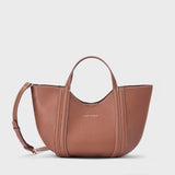 Voyage Cassis Tan Satchel Bag