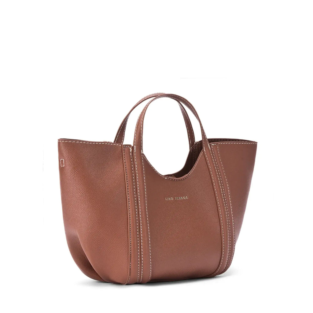 Voyage Cassis Tan Satchel Bag - Lino Perros
