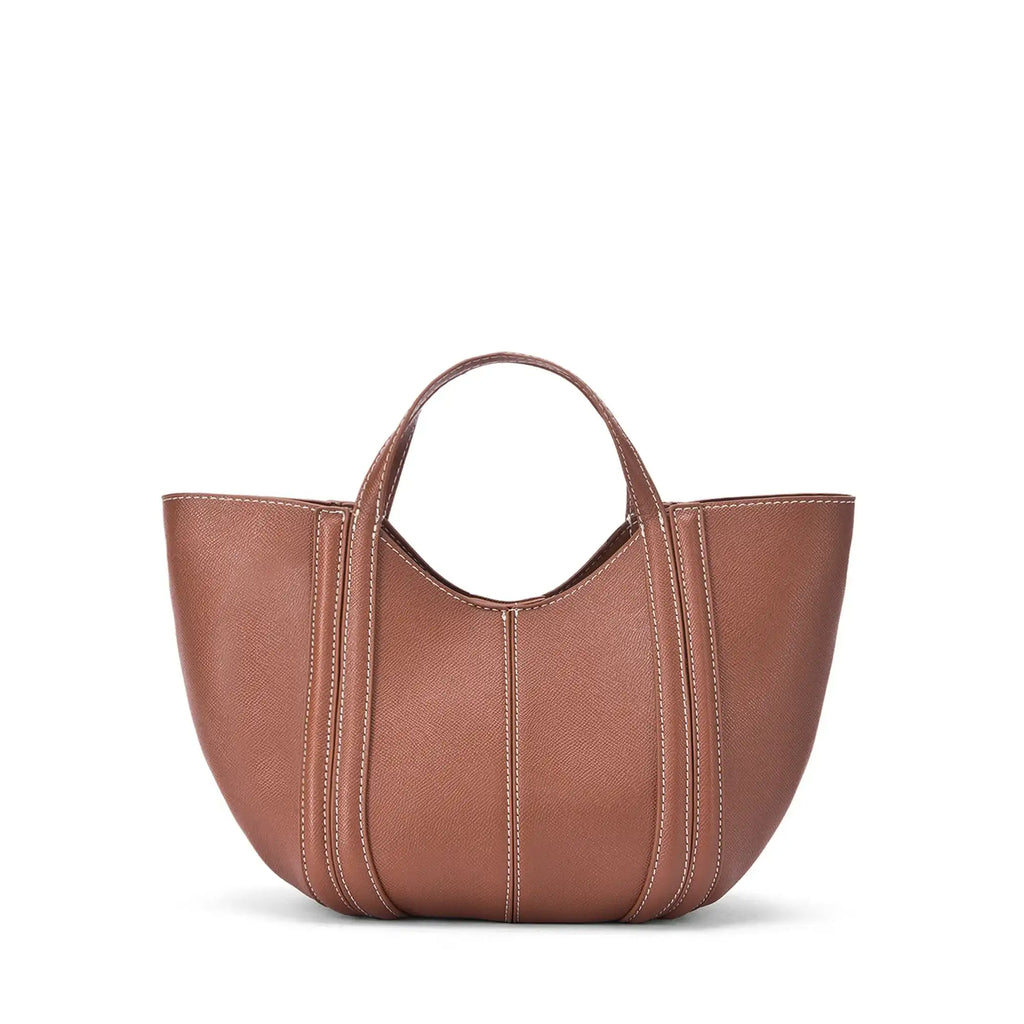 Voyage Cassis Tan Satchel Bag - Lino Perros