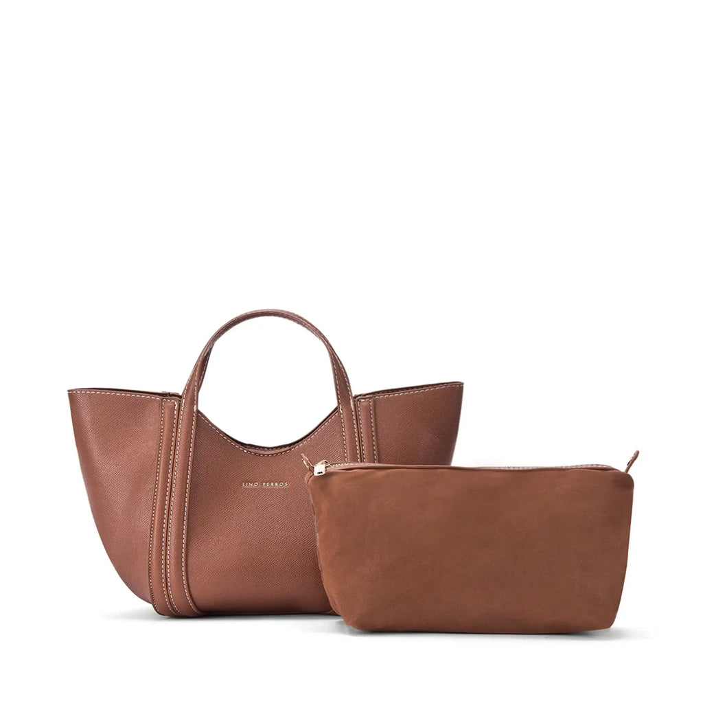 Voyage Cassis Tan Satchel Bag - Lino Perros
