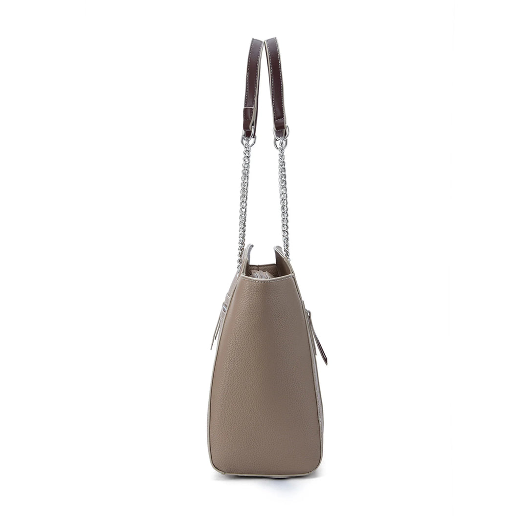 Monroe Abbey Taupe Tote Bag